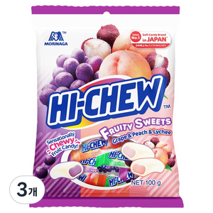 모리나가 하이츄 프루티 스위츠, 100g, 3개