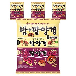 크라운 밤양갱 4p + 팥양갱 4p, 400g, 4세트