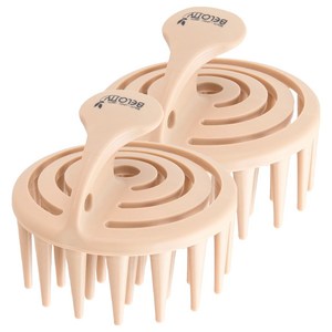 벨로티 듀얼케어 두피 마사지 샴푸 브러쉬, 베이지, 2개