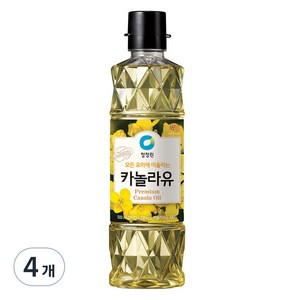 청정원 카놀라유, 500ml, 4개