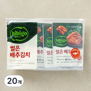 비비고 썰은배추김치, 100g, 20개