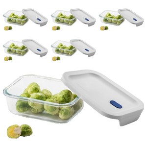 락앤락 탑클라스 실리콘 직사각 밀폐용기 630ml, 6개