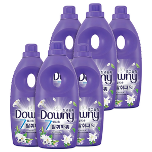 다우니 고농축 섬유유연제 화이트티와 릴리 본품, 1.05L, 6개
