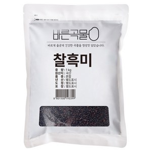 바른곡물 국산 찰흑미, 1kg, 1개