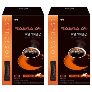 에스프레소스틱 쟈뎅 로얄 헤이즐넛 콜롬비아 수프리모 커피, 1g, 100개입, 2개