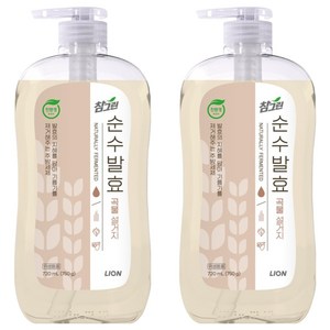참그린 순수발효 곡물 설거지 주방세제, 720ml, 2개