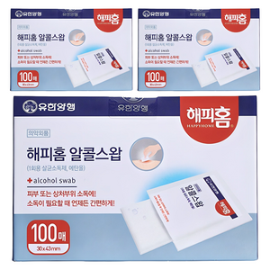 해피홈 알콜 스왑, 100개입, 3개