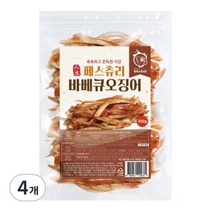 해야미 바베큐 오징어, 300g, 4개