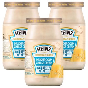 하인즈 머쉬룸 치즈 크림 파스타 소스, 350g, 3개