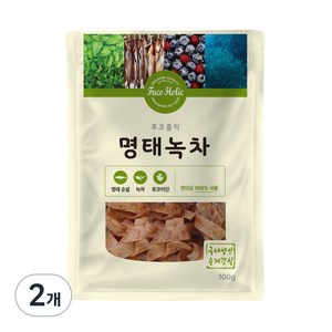 후코홀릭 강아지 건조 간식 100g, 명태 + 녹차 혼합맛, 2개