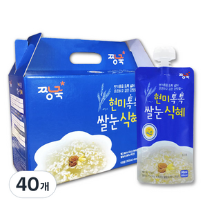 짱죽 현미톡톡 쌀눈식혜 파우치, 140ml, 40개