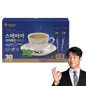 맥널티커피 스테비아 디카페인 커피믹스, 9.5g, 1개입, 30개