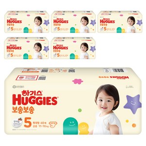 하기스 NEW 보송보송 밴드형 기저귀 공용, 5단계, 240매