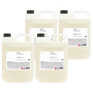 생활공작소 주방세제 자몽향, 4L, 4개