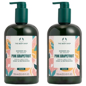 더바디샵 핑크 그레이프후룻 대용량 바디워시, 750ml, 2개