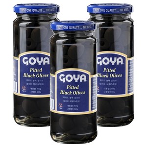 고야 피티드 블랙 올리브 절임, 350g, 3개