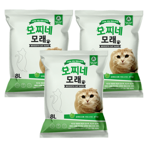 모찌네 고양이 모래, 8L, 사과향, 3개