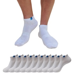 언더다이아 투포인트 메쉬 논쿠션 단목 스포츠 양말, 화이트, M, 10개