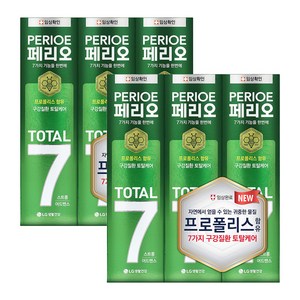 페리오 토탈7프로 스트롱 어드밴스 치약, 120g, 6개