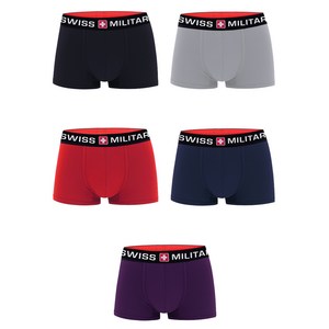 스위스밀리터리 남성용 빅로고 사각드로즈 남성팬티 5종 세트