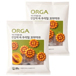 올가홀푸드 한입에 쏙 우리밀 꼬마약과, 200g, 2개
