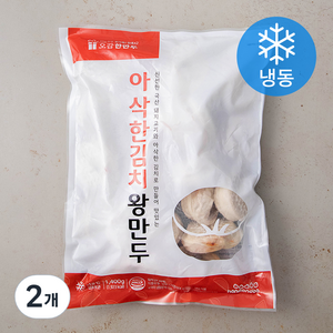 한만두 아삭한 김치 왕만두 (냉동), 1.4kg, 2개