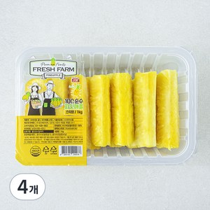 프레쉬팜 골드 파인애플 스틱, 1kg, 4개