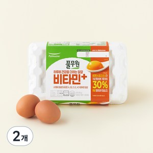 풀무원 무항생제 1+등급 비타민 플러스 대란, 15구, 2개