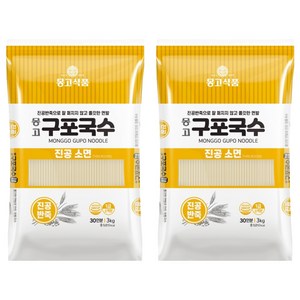 몽고식품 구포국수 진공소면, 3kg, 2개