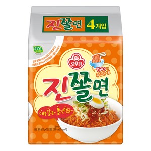 오뚜기 진쫄면, 150g, 4개