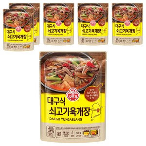 오뚜기 대구식 쇠고기육개장, 500g, 6개