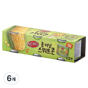리치스 홀 커널 스위트 콘, 125g, 6개