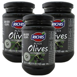 리치스 블랙올리브 병, 365g, 3개