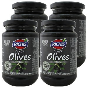 리치스 블랙올리브 병, 365g, 4개