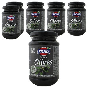리치스 블랙올리브 병, 365g, 6개