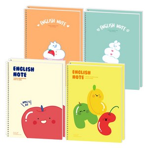 포포팬시 맬렁이 영어노트, 혼합색상, 8개