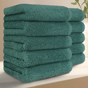 테리크 프리미엄 먼지없는 호텔 수건 200g 40수 코마사 면, 에메랄드그린, 10개