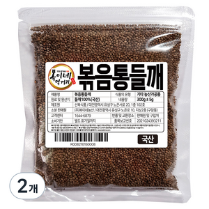 복이네먹거리 국산 볶음통들깨, 300g, 2개