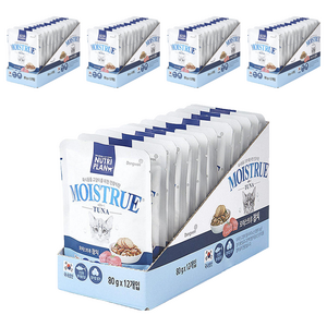동원뉴트리플랜 고양이 모이스트루 습식 간식, 참치, 80g, 60개