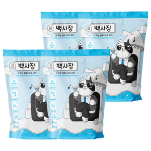 백사장 벤토나이트, 6kg, 무향, 4개