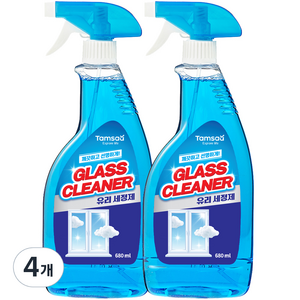 탐사 유리 세정제, 680ml, 4개