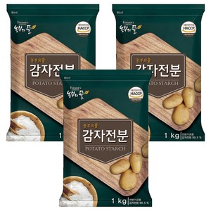 농부의뜰 감자전분, 1kg, 3개
