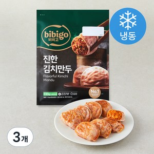 비비고 얇은피 진한 김치만두 (냉동), 1.12kg, 3개