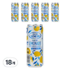 돈시몬 착즙 스파클링 레몬에이드, 330ml, 18개