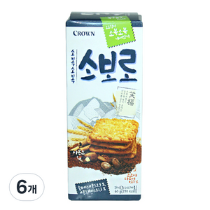 크라운 소복소복 소보로, 60g, 6개