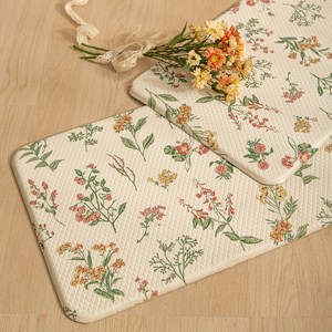 데코뷰 플라워 양면쿠션 주방매트, 혼합색상, M(120 x 45..., 1개