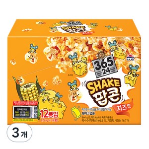 SHAKE 팝콘 치즈맛 12p, 864g, 3개