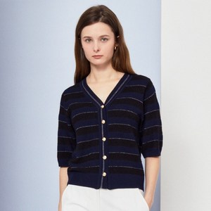 더아이잗 여성용 글리터 라인 부클레 가디건 IP4A1CD011