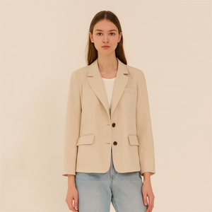 올리브데올리브 여성용 투버튼 테일러드 데일리 재킷