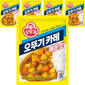 오뚜기 카레 매운맛, 100g, 5개